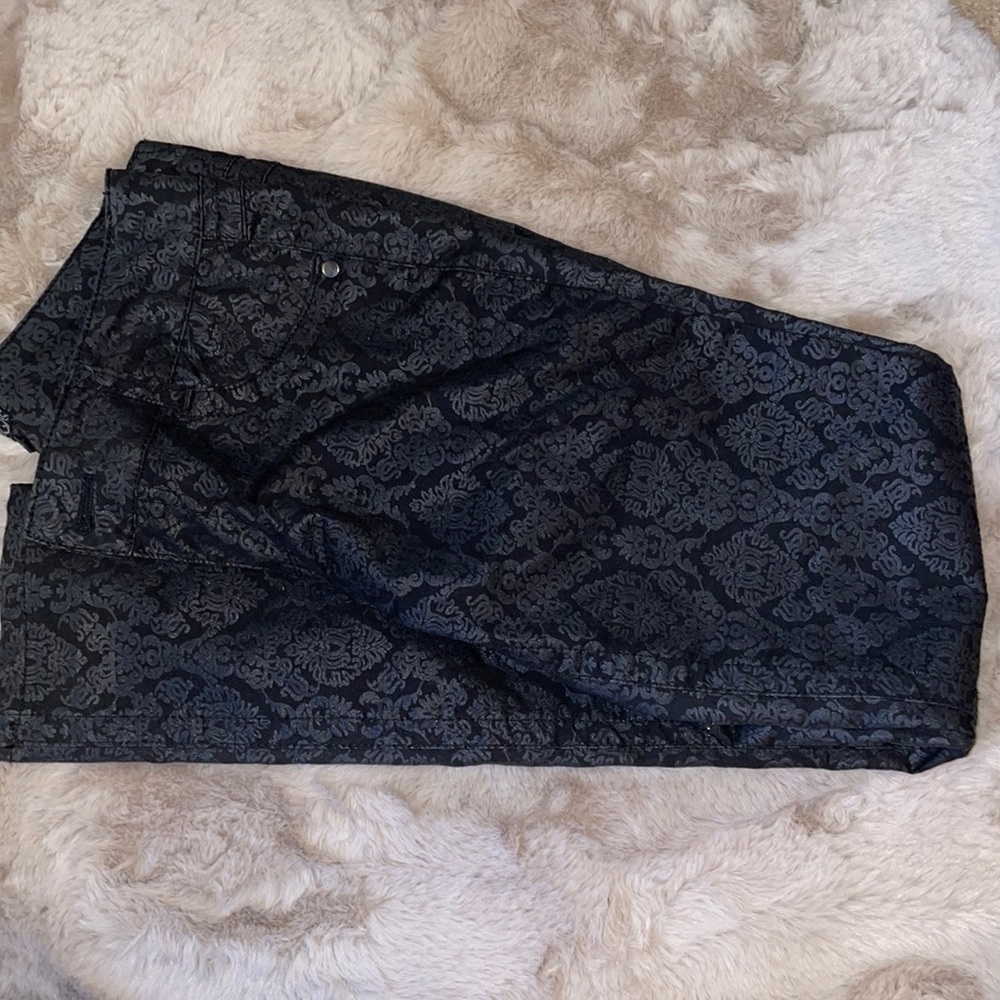 Black printed jeans